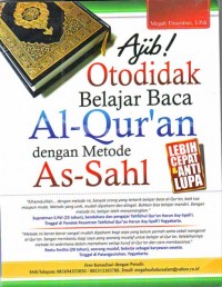 OTODIDAK BELAJAR BACA AL-QURAN DENGAN METODE AS-SAHL