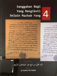 SANGGAHAN BAGI YANG MENGIKUTI SELAIN MAZHAB YANG EMPAT